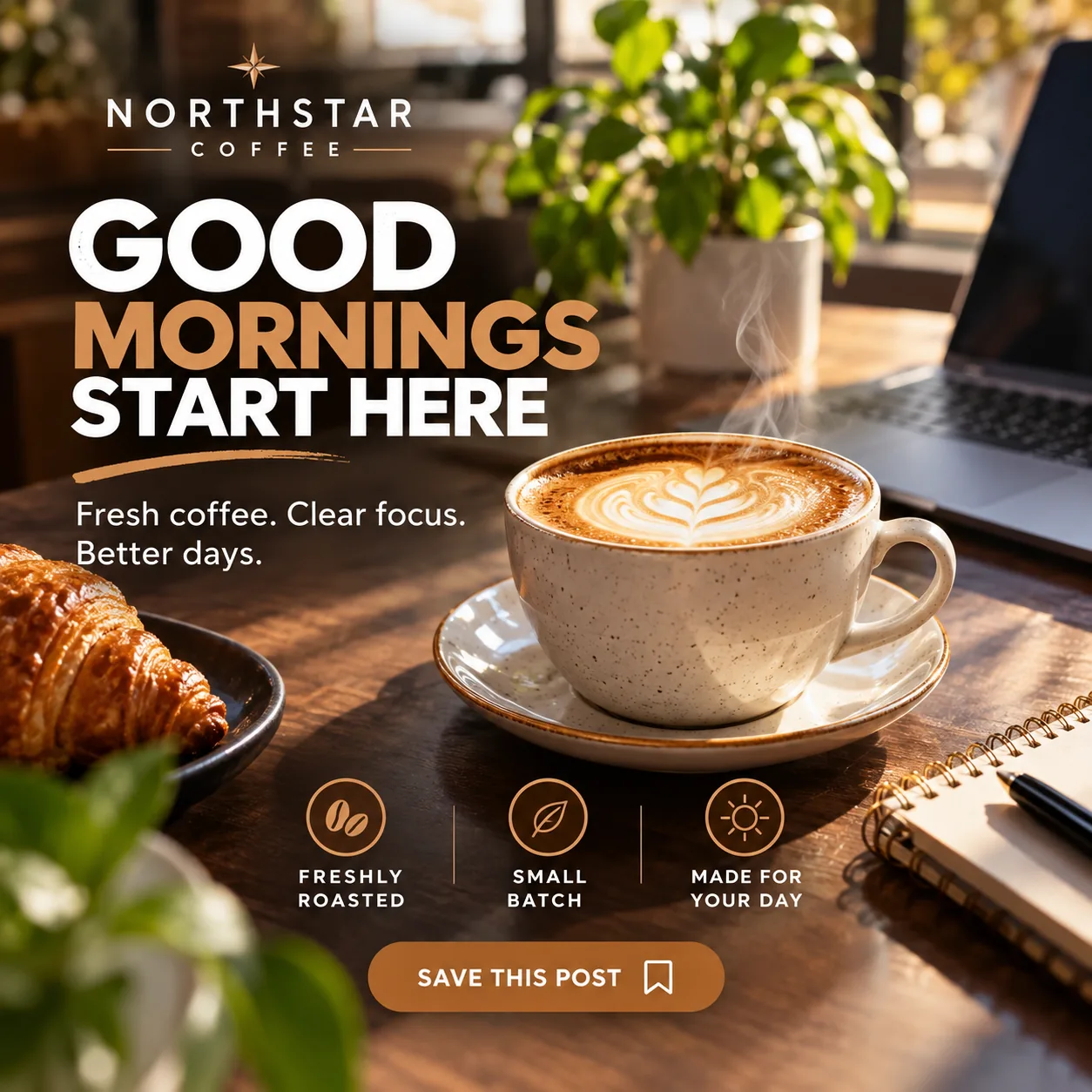 Northstar coffee social content design concept